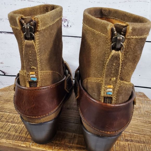 ARIAT Two24 Segovia Brown Leather Ankle Boots Size 8B With Removable Harness - Picture 7 of 7